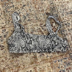 Snake print bikini top from target